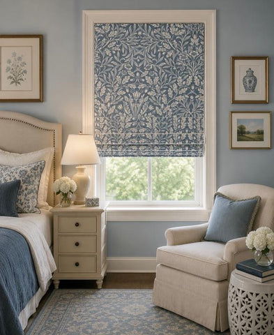 #30 Blue / Green Roman Shades NEW!