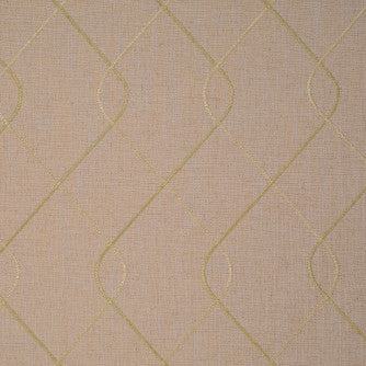 #40 INFO Neutral Linen Embroidered Roman Shade