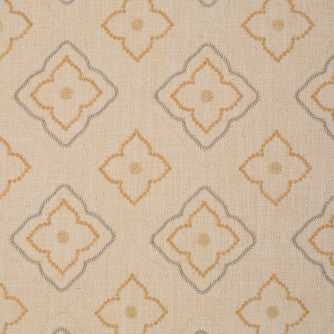 #40 INFO Neutral Linen Embroidered Roman Shade