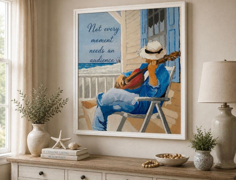 Framed Print 11" X 14" - Chilling at the Beach -  (Healing Art)