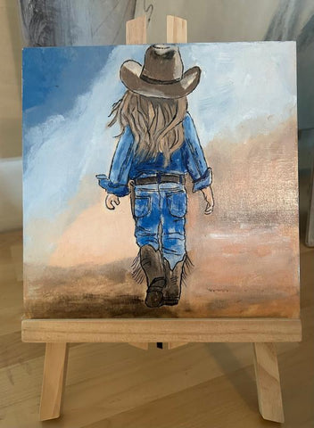 Little Cowgirl Painting