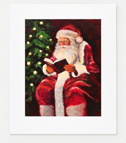 Santa Matted Print