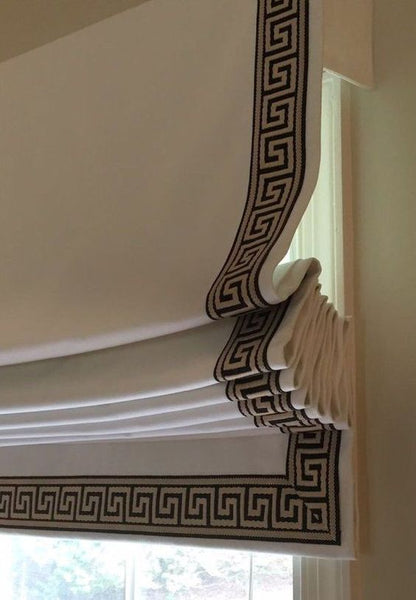Roman Shade #LD123  (with Fabulous Greek Key Trims)