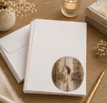 Designer Stationery - Walking in Paris