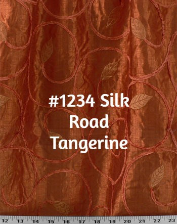 #5P550 Orange/Purple Faux Silk Curtain (Use Discount Code)