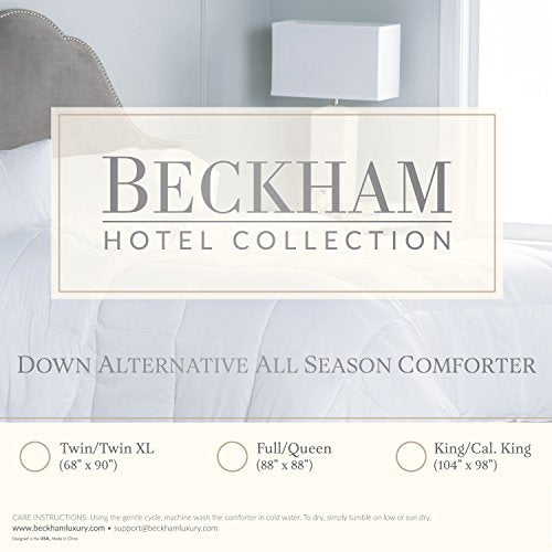 Beckham Hotel Collection 1200 Series - Lightweight - Luxury Goose Down Alternative Comforter - Hotel Quality Comforter and Hypoallergenic -Full/Queen - White