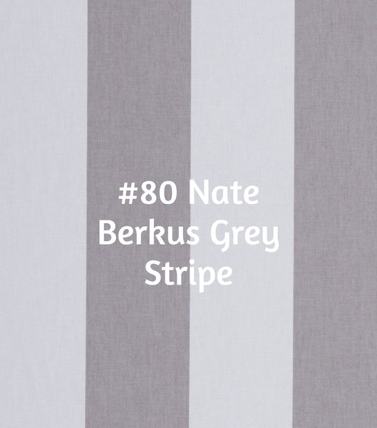 Etsy Info #150 Nate Gray & White Stripe Roman