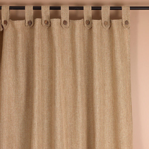 #2020 Burlap (Look-a-Like Fabric)Tabs Curtains with Buttons