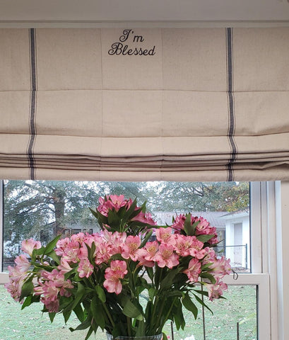 Etsy -  Roman Shade #196 What Do You Say? (Monogram-NEW)