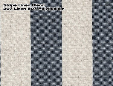 #503 Linen Fabric Stripe Blend Indigo