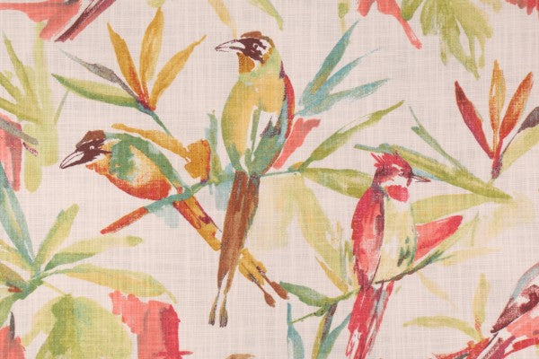 Roman Shade #118 (Birds with Burlap Ribbon)