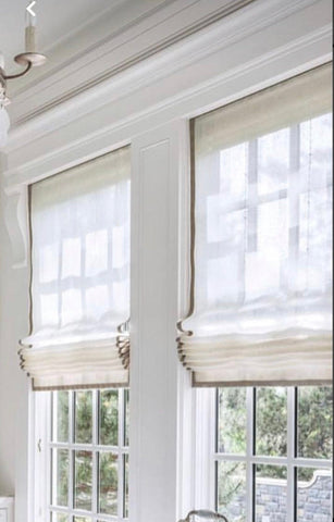 Etsy Info -  KIT #600 Roman Shade, Light-Weight Linen (Ribbon & Unlined)