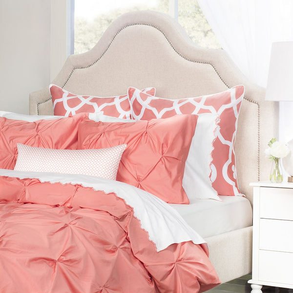 #C1j Coral Valencia Pintuck DUVET Cover Only