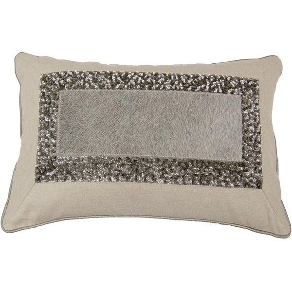 #C875 Sequin Leather PILLOW 12 x 20