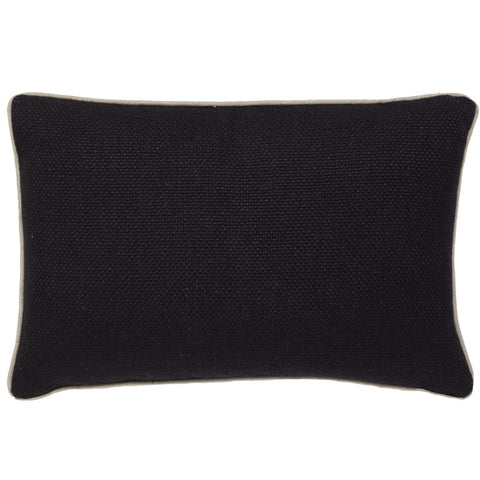 #C906 Black Basket Weave PILLOW 14 x 20
