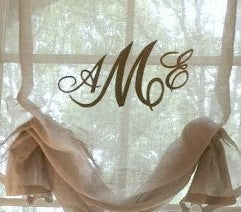 Etsy Info #351 Sheer Relaxed Shade, Monogrammed
