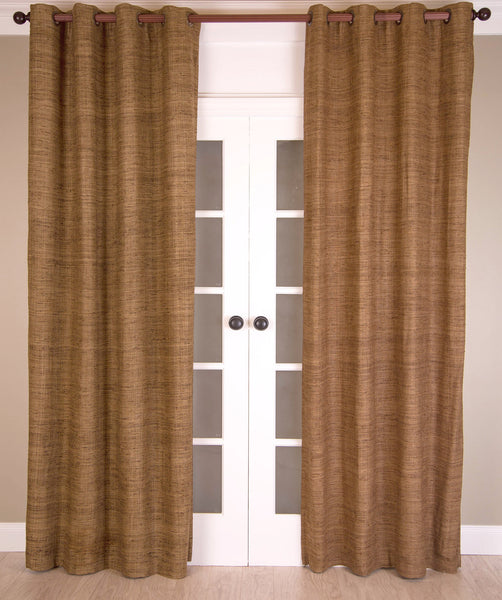 #P189 Bronze RAW SILK Curtain (Use Discount Code) Pay 1/2 Down