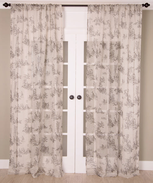 #P526 Toile Print Curtain  (Use Discount Code)