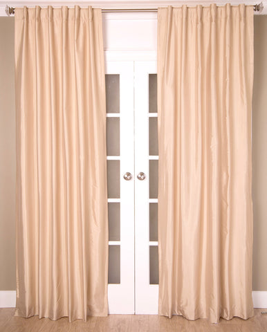 #2P550 {Ivory Colors} Faux Silk Curtain (Use Discount Code)