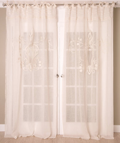 #P5518 Linen Lace Curtain (Use Discount Code)