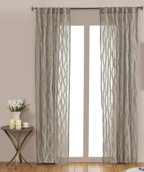 #P5523 Grey Fraying Curtain (Use Discount Code)