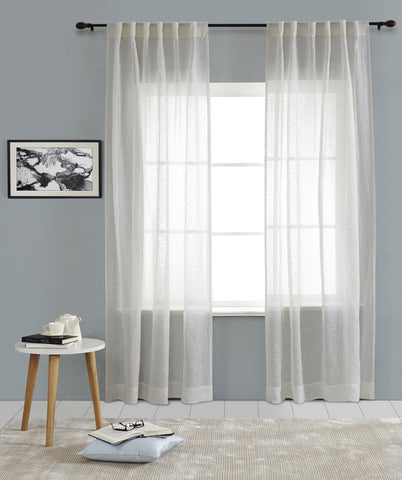 #P5524 White Swiss Dots Curtain (Use Discount Code)