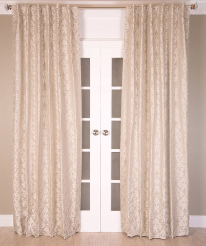 #P560 Natural Faux Silk Curtain (Use Discount Code) Pay 1/2 Down