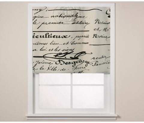 $184.00 Roman Shade "Words" #3P102
