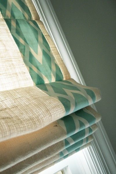 Roman Shade #086   (With Decorative Fabric Accent)