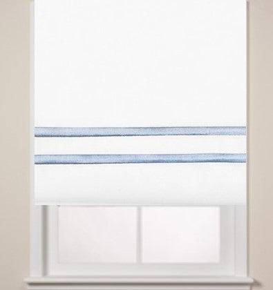 #FB21  Roman with French Blue Embroidery  (slats)