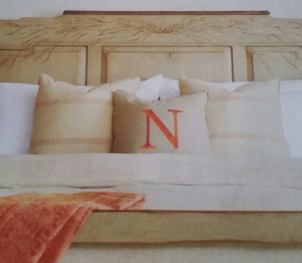 Simple (1 Letter) Monogrammed Pillow  #51