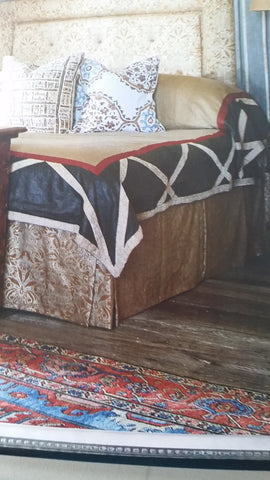 Bed Skirt  Tailored, Lined    (Group B Fabrics)  #703   YOU PAY 1/2 DOWN