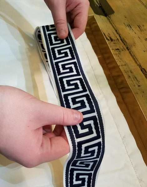 $218.00 Roman Shade with Fabulous Grecian Trims #P123